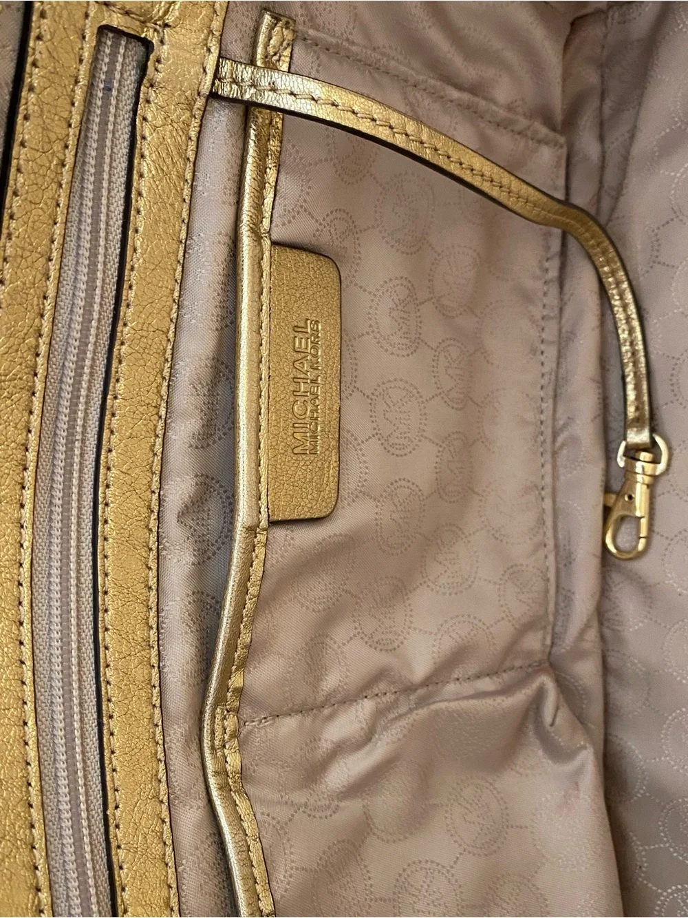 Michael Kors Metallic Gold Satchel